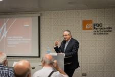 Enric Ticó, president d'FGC, ha fet la intervenció de benvinguda a la Jornada / Pep Herrero