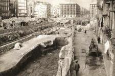 Obres de construcció dels tunels sota la Via Laietana el 1914 / Frederic Ballell (Fons de l'Icub, Arxiu Fotogràfic de Barcelona