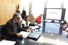 Vidal, entre Tintoré i Valdés, en la trobada amb mitjans d'aquest matí / Hora Punta Vidal, entre Tintoré i Valdés, en la trobada amb mitjans d'aquest matí / Hora Punta